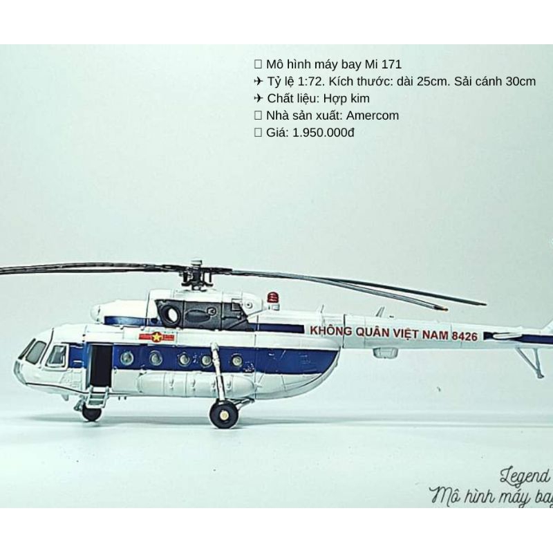 Mô hình máy bay trực thăng tỷ lệ 1/72