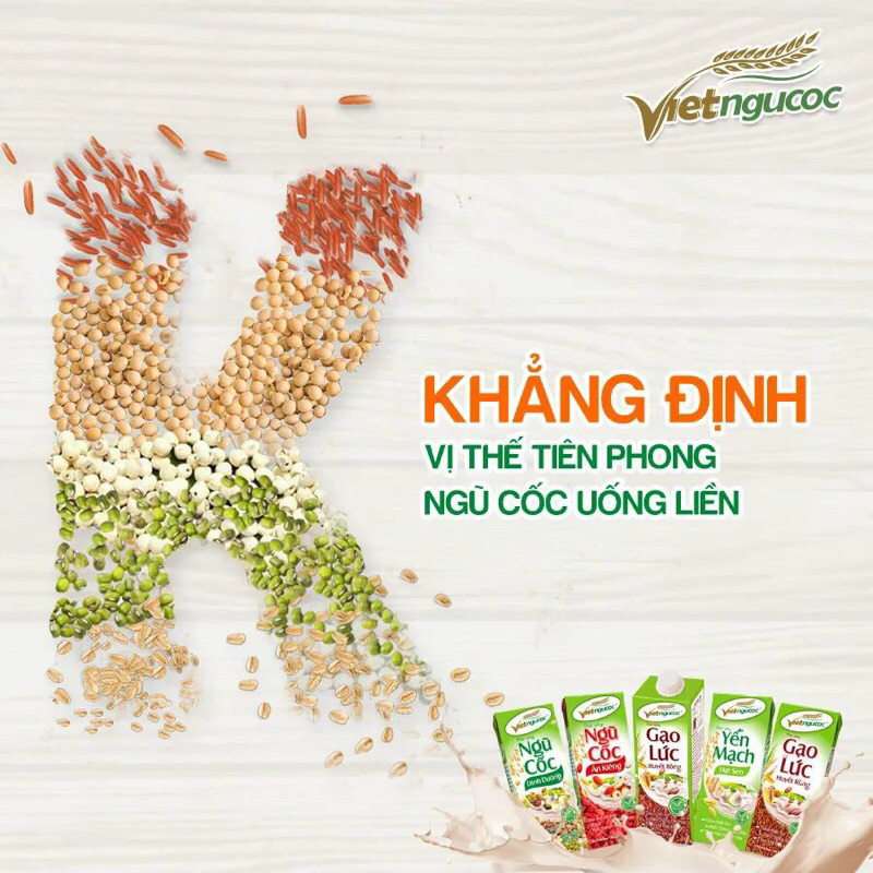 Lốc 4 Thức Uống Ngũ cốc ăn kiêng nước 180ml