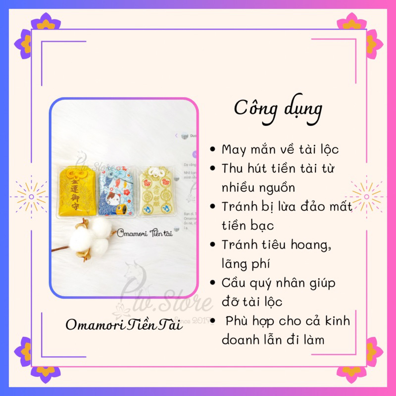 Túi gấm Omamori T ien Tai
