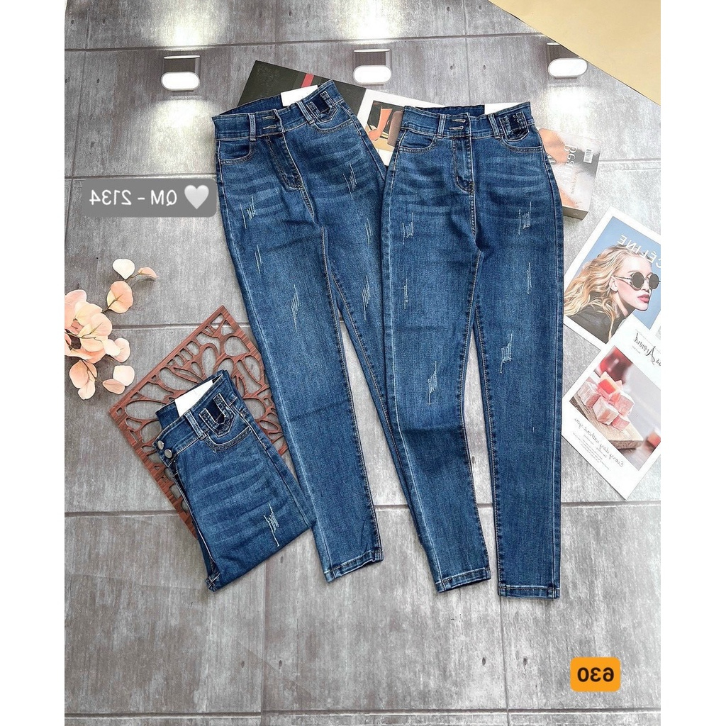 Quần jean nữ lưng cao skinny ôm dáng, quần bò nữ co giãn mẫu mới thời trang cao cấp A-T Fashion - MQ630