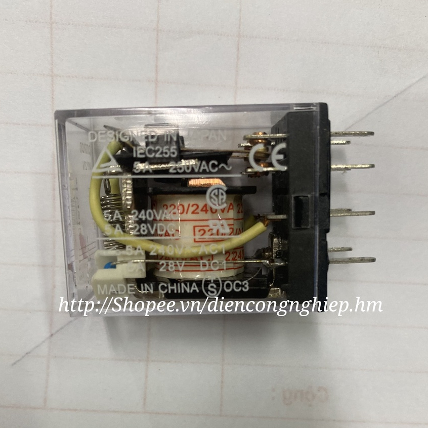 Rơ le Relay trung gian 8 chân, 14 chân các loại 12V, 24V, 110V, 220V, 380V