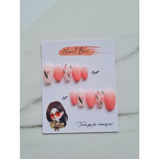 HYn's Nailbox - Nail ombre hồng hoa tulip nổi