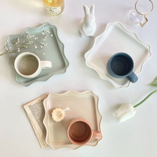 Đĩa vuông sứ decor Bella 8" - Erato - Hàng nhập khẩu Hàn Quốc