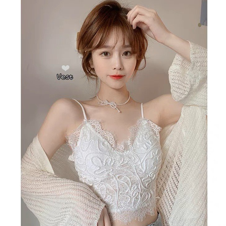 Áo bra viền ren họa tiết dây thừng kiểu dáng xinh xắn lạ mắt 601 FIORI STORE