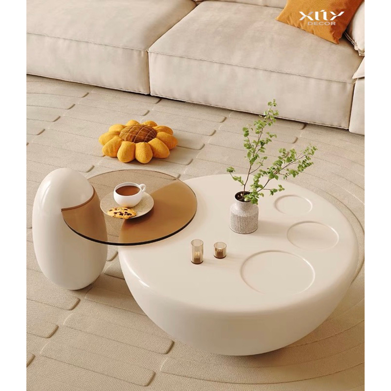 Bàn trà đôi kiểu mới có thể tách rời phong cách Bắc Âu hiện đại