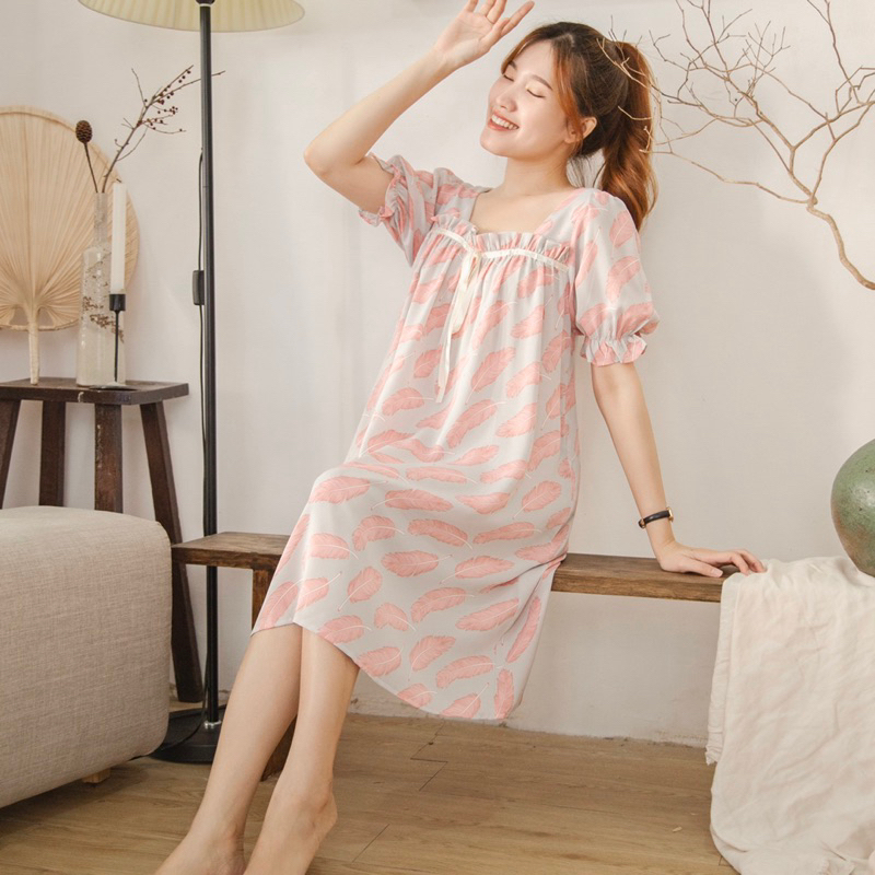 Đầm ngủ tiểu thư Numahomewear chất lụa cao cấp