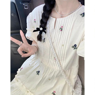 Đầm babydoll hoa ly (ảnh thật/ có sẵn)