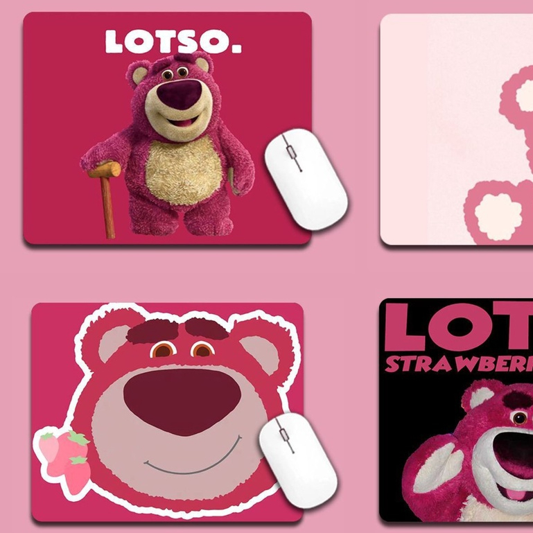 Miếng lót chuột / Bàn di chuột chống trượt hình Gấu Dâu Losto siêu hot - LC Ladykiller