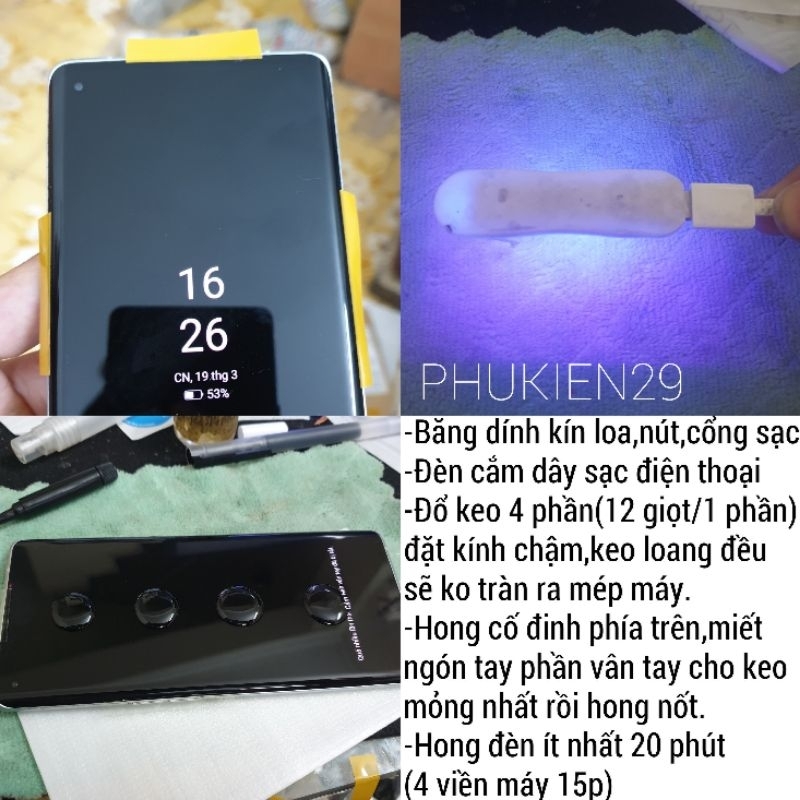 Kính cường lực FULL màn FULL keo UV BULLETPROOF