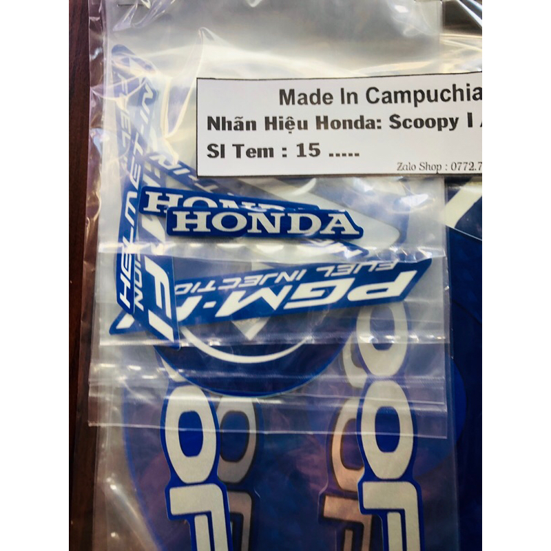 Tem Scoopy i 2023 Xanh Campuchia