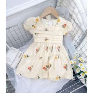 🌷🌷 đầm xòe in hoa tay phồng bé gái 🌷🌷