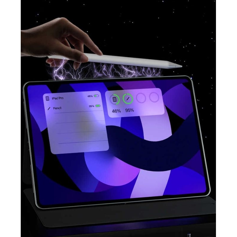 Bút cảm ứng chống tì tay WIWU Pencil W Cho PAD Pro 11 , 12.9 inch M1 , Air 4 , Air 5 , hỗ trợ sạc không dây cạnh máy