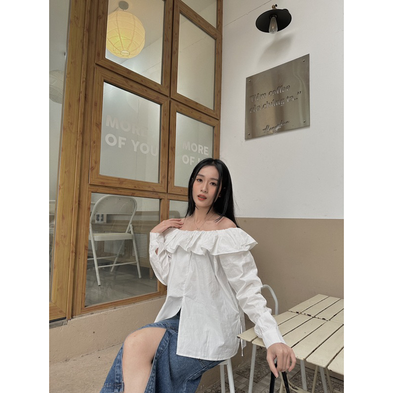 Áo Trễ vai dài tay bo