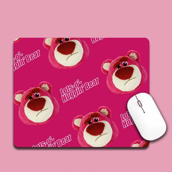 Miếng lót chuột / Bàn di chuột chống trượt hình Gấu Dâu Losto siêu hot - LC Ladykiller