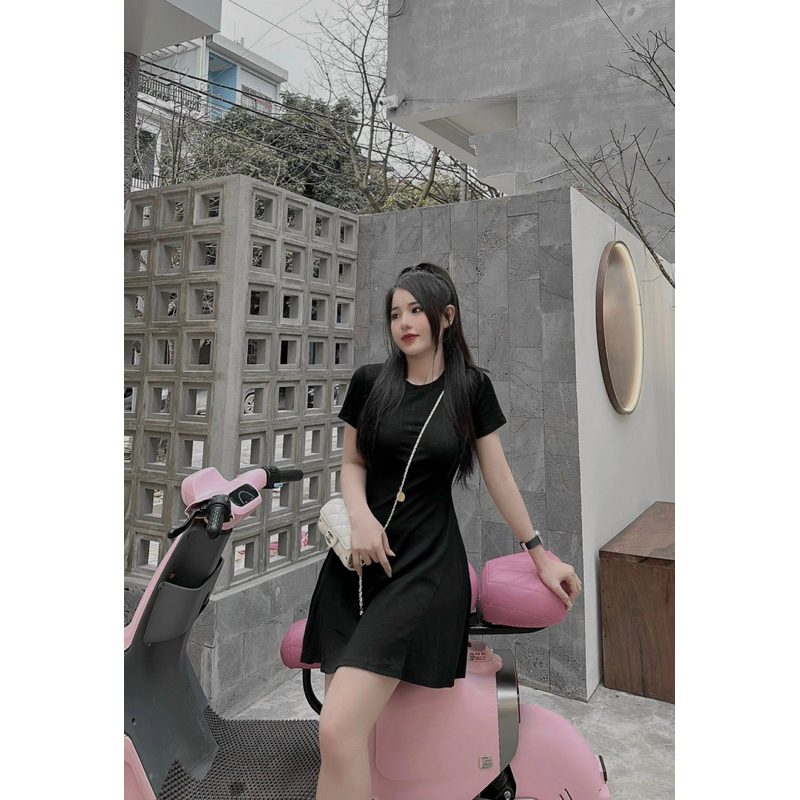 Đầm bozip xoè basic siêu tôn dáng VANDUONG