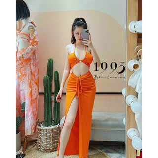 sét 3 món cột cổ trắng mặc lên cực kì tôn dáng