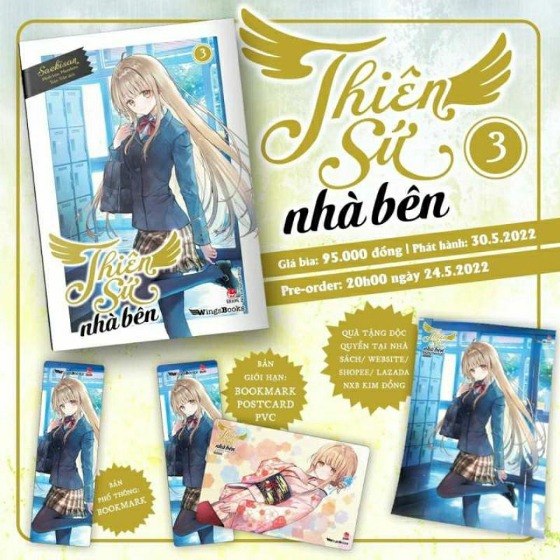 Thiên sứ nhà bên tập 3 bản giới hạn có bao gồm poster nguyên seal
