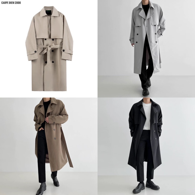 Louvre Trench Coat - Áo măng tô dáng dài Hàn Quốc nam nữ