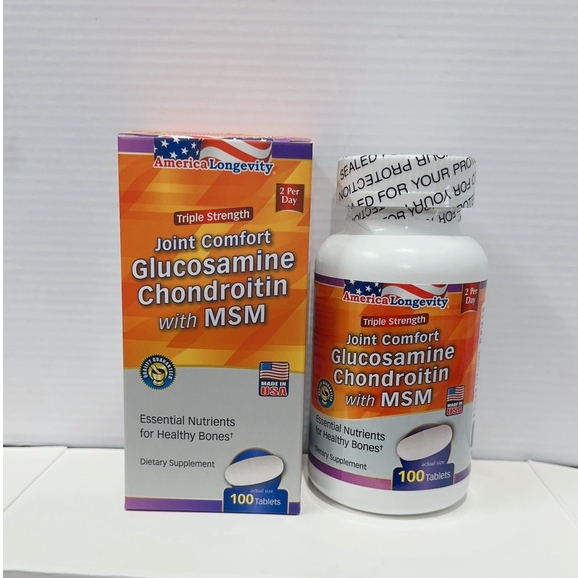 Viên Uống Bổ Xương Khớp Mỹ GLUCOSAMINE CHONDROITIN WITH MSM