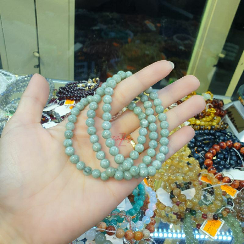 Vòng đá cam thạch xanh 6 ly