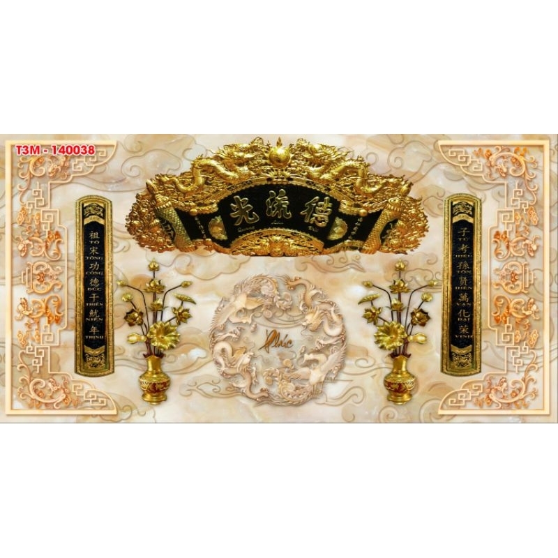 Tranh dán bàn thờ phòng thờ 3d tranh lụa dán tường in theo kích thước lh z@lo:0.9.6.7.9.5.9.3.9.9
