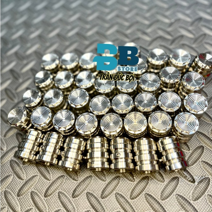 Chụp giò đạp  inox 304 mẫu Thái viền sao cao cấp dành cho mọi xe