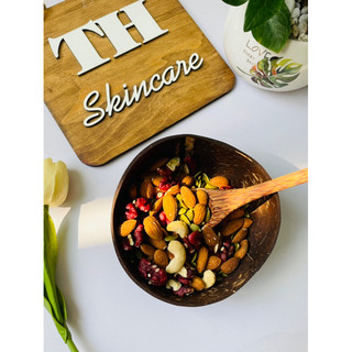[HÀNG ĐẸP] Bát/Chén Gáo Dừa + Muỗng Gỗ Dừa Dùng Đựng Bột / Ăn Eat Clean TH SKINCARE