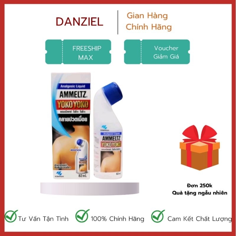 Dầu lăn nóng , Dầu AMMELTZ YOKO YOKO giảm đau nhức Thái Lan - 48ml/82ml