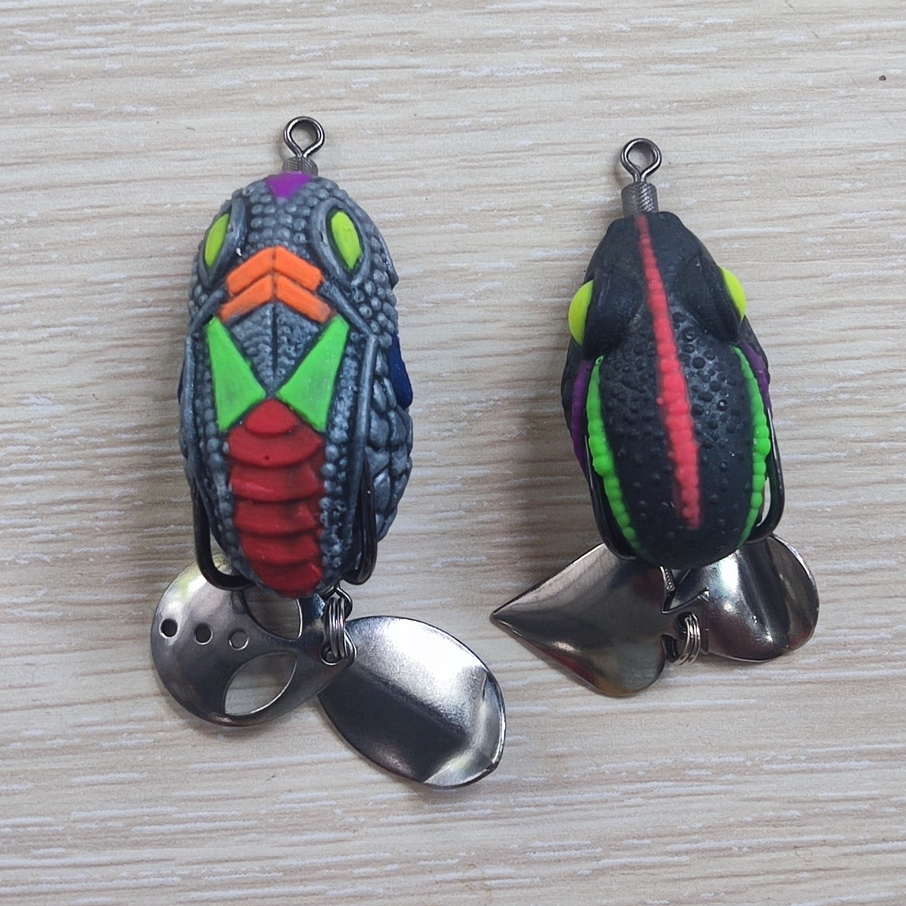 Mồi câu lure nhái hơi ARMANDO TWIN