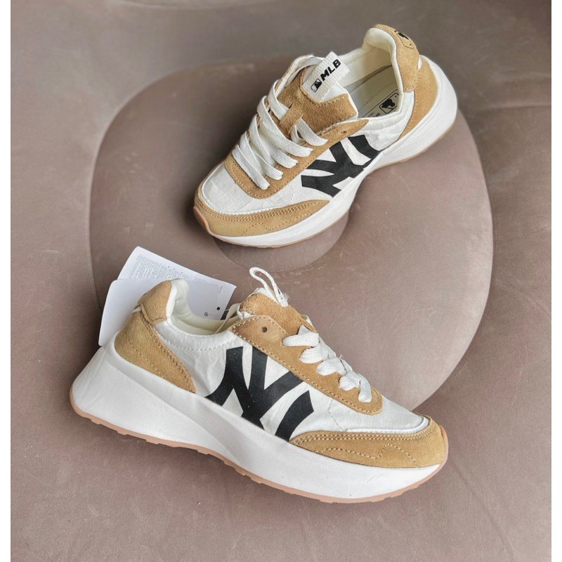 Giày Sneaker MLB Chunky Jogger Vàng-Be-Xám
