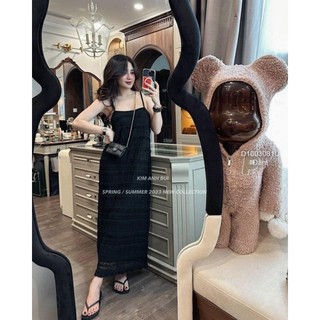 Đầm ren hai dây dáng suông!