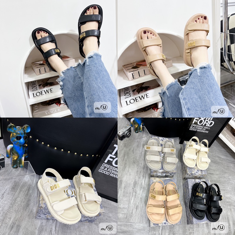 Sandal D quai ngang màu mới siêu hot full box