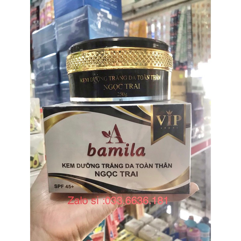 kem dưỡng trắng da toàn thân body Bamila ng..ọc trai vip 250g