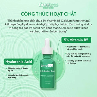 [ Chính hãng ]  Hồi phục da Timeless Vitamin B5 Serum 30ML