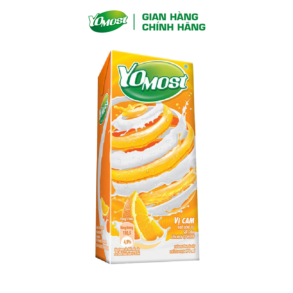 Hộp Sữa chua uống Yomost vị cam Hộp 965ml