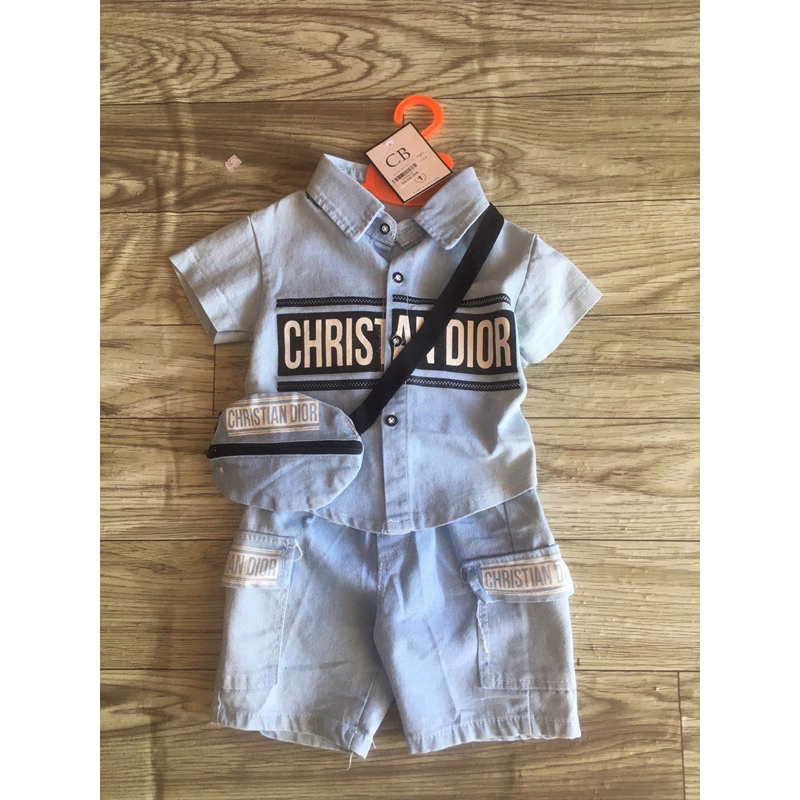 set jean dior kèm túi