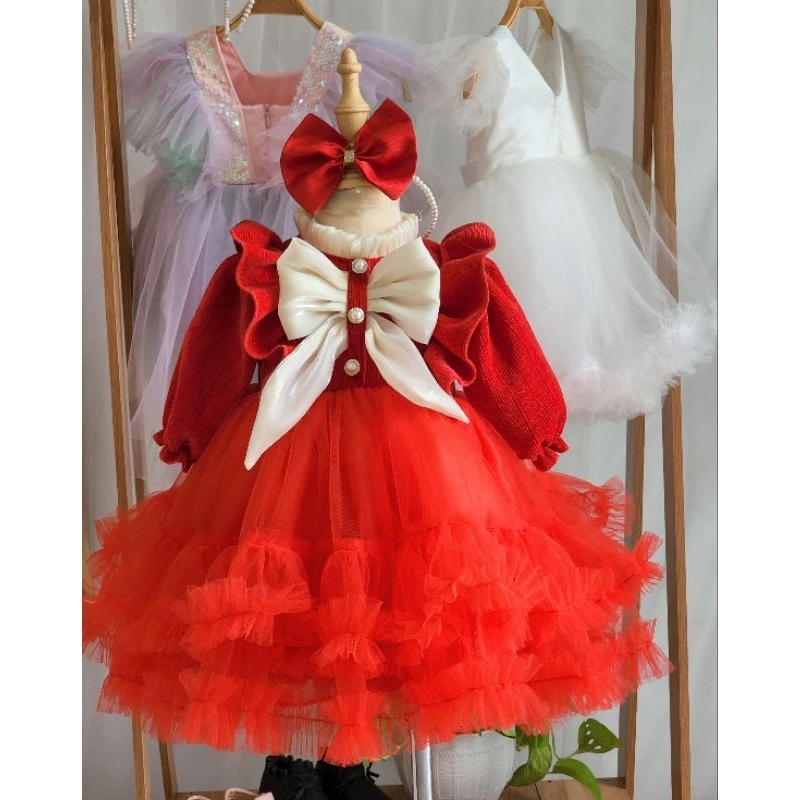 Váy công chúa cho bé tặng kèm cài tóc