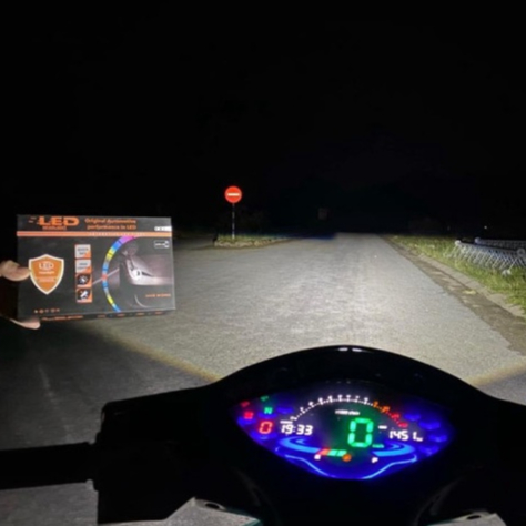 Đèn Pha Bi Cầu V80 , 55W Chóng Chói Lắp Zin Cho Xe Máy , ÔTô