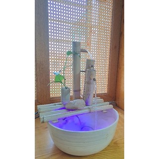 Thác nước tre phong thủy mini để bàn-13