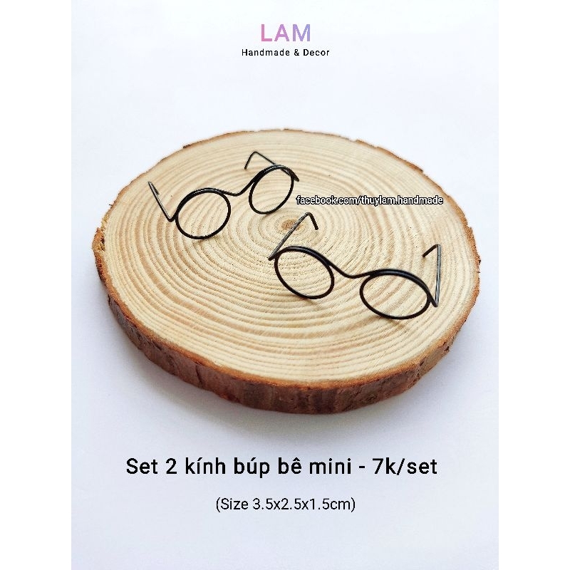 Set 2/10 mắt kiếng búp bê - Mắt kính doll