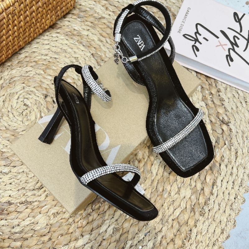 c Sandal 9 Zara Quai Đá Da Mềm Êm Fullbox Tag Cao Cấp