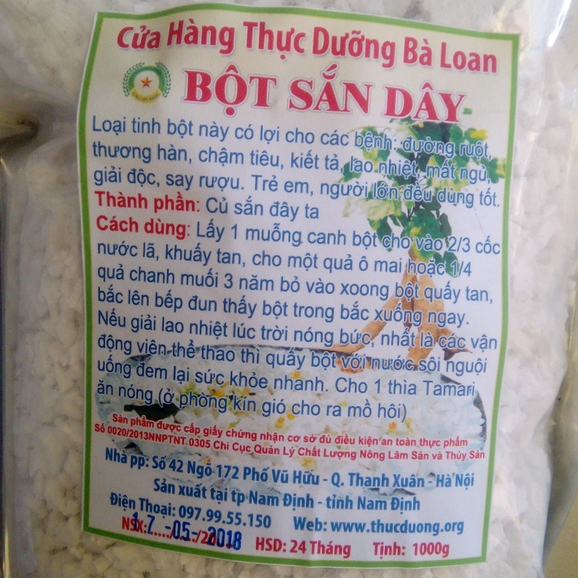 Bột sắn dây nguyên chất Thực Dưỡng Bà Loan 1kg