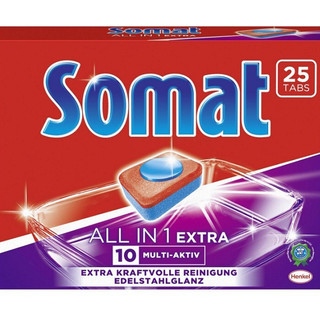 viên rửa chén bát somat 25 viên all in one