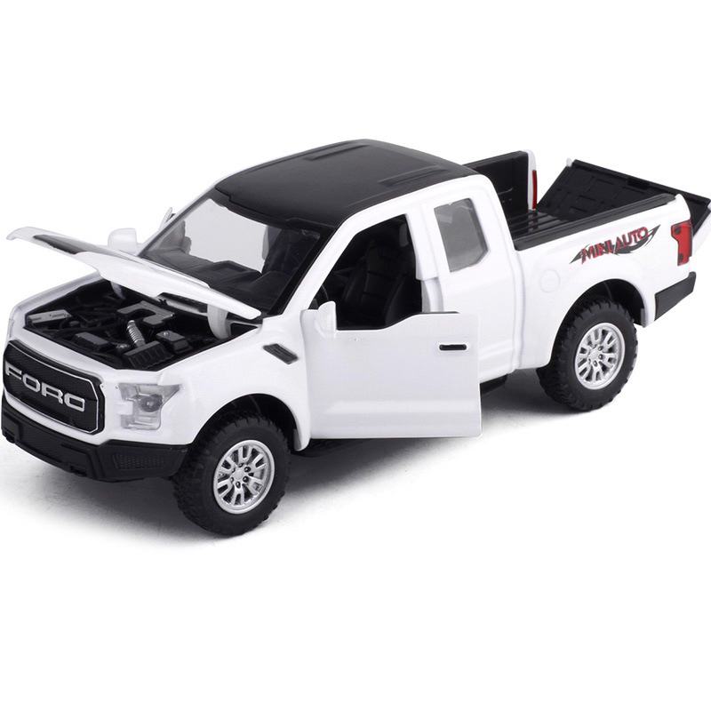 Xe mô hình bằng sắt Ford Ranger tỉ lệ 1:32 giá rẻ hãng MiniAuto màu đen