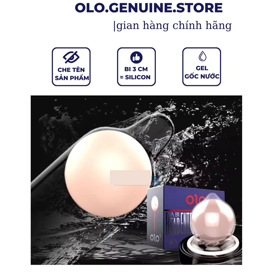 Bao cao su bi Olo 001 bi lớn Bead Entering, siêu mỏng chống xuất tinh sớm kéo dài thời gian-hộp 1 bao 1 bi-olo.genuine