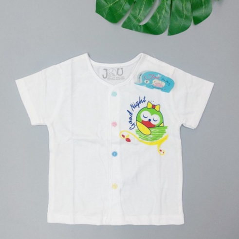 Áo Sơ Sinh Jou, Áo Tim Jou Tay Ngắn Cúc Giữa 100% Cotton Cho Bé Từ Sơ Sinh - 10 Kg