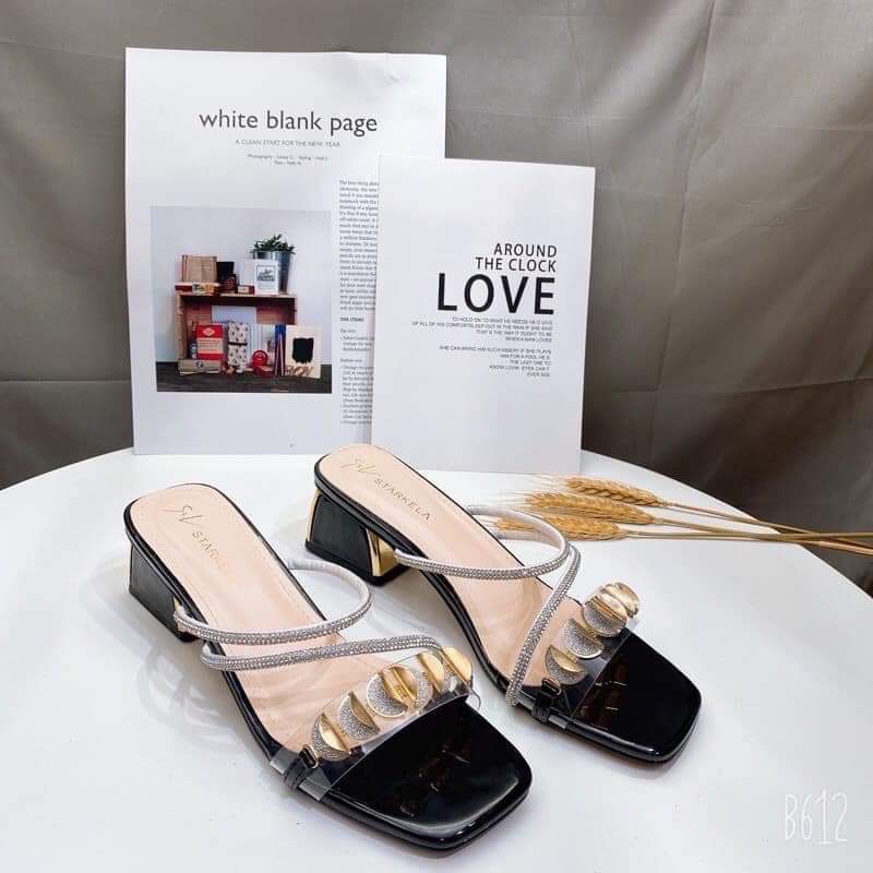Sandal cao 5cm viền đồng,khóa mặt trăng bigsize 32 đến 45