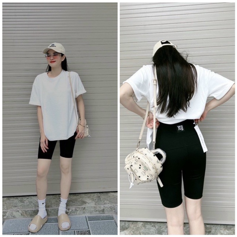 Quần legging wang ngố lưng cao chất umi hàn loại 1 co giãn 4 chiều lên form chuẩn phối gì cũng xinh