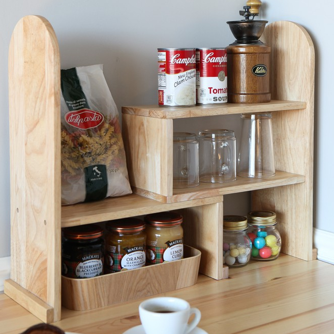 Kệ đựng gia vị BEYOURs Cup Shelf gỗ cao su tự nhiên, màu gỗ