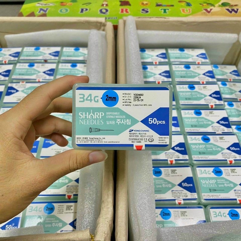 [Lẻ 1 cái] Đầu kim meso 32G 34G 4mm Hàn Quốc Kim tiêm dưỡng chất căng bóng da